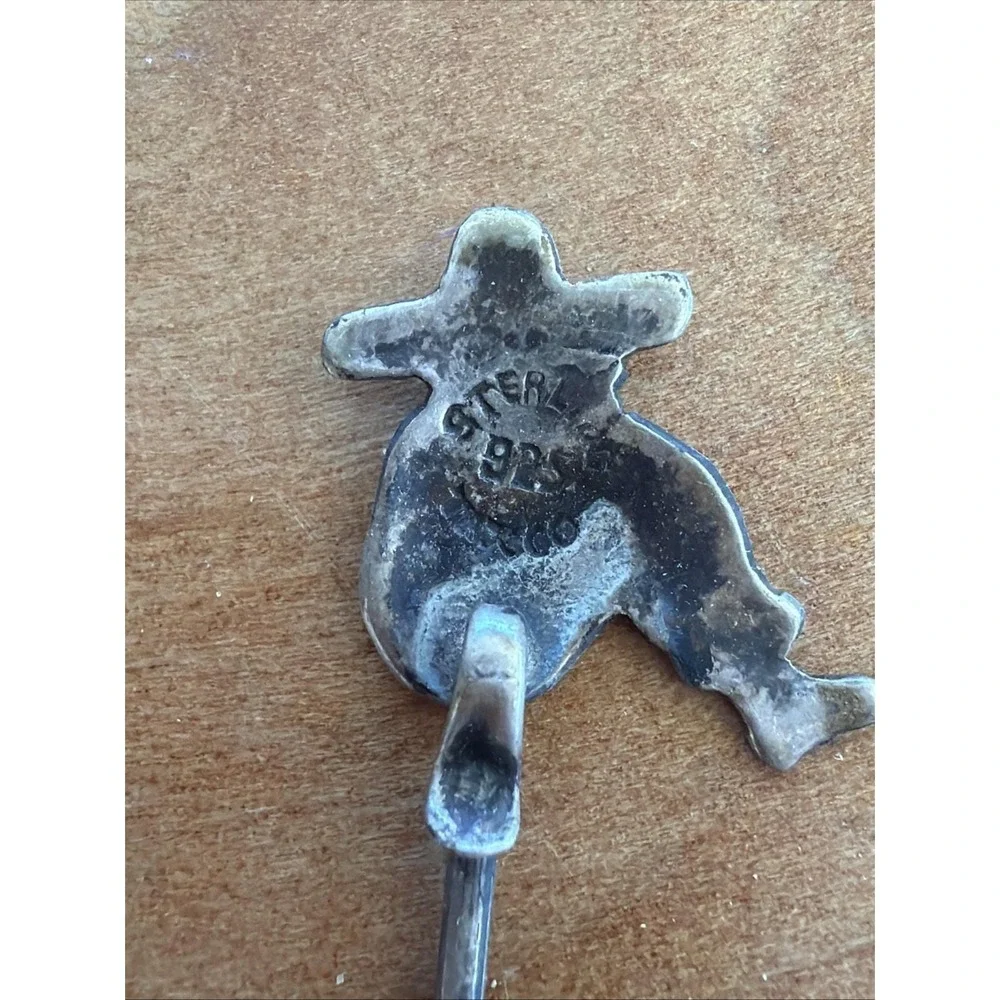 Vintage 925 Sterling Silver Figural Cocktail Picks –‎ Man, Drum, Blanket & House